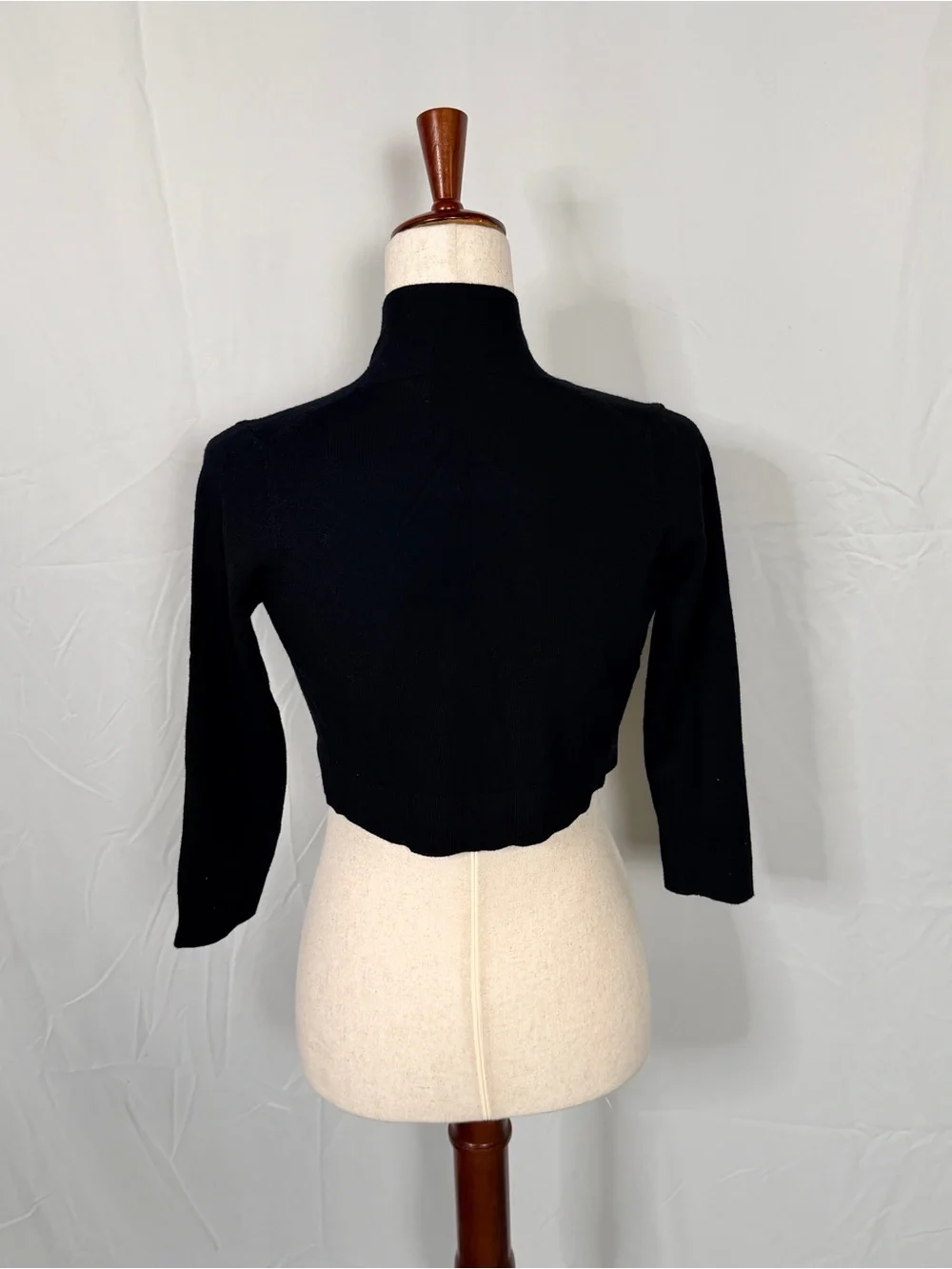 Calvin Klein Cropped Open-Front Women's Sweater Bolero - Black‎